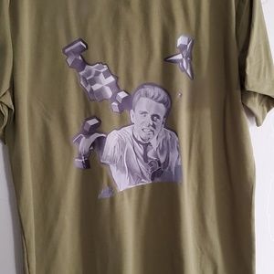 Stylized Graphite James Dean Olive T-Shirt